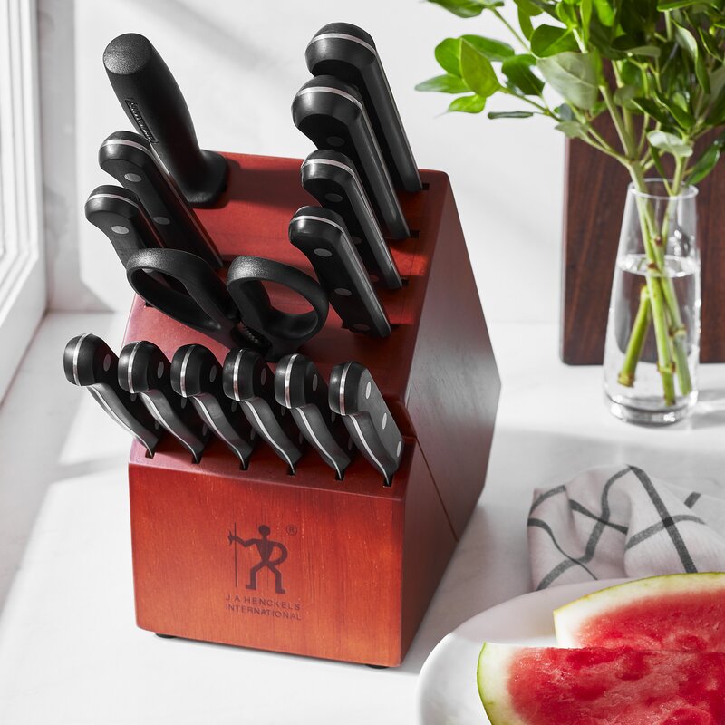 henckels solution knife block set